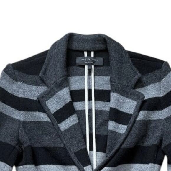 Rag & Bone Black/Gray Blazer | Size M - Picture 3 of 6